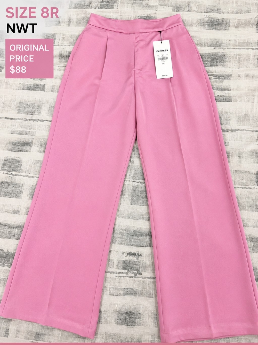 Express Girls' Pink Wide-Leg Dress Pants